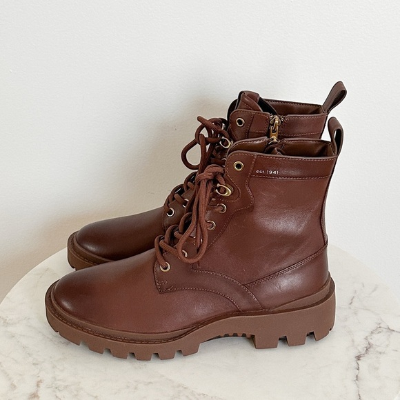 NEW Coach Men’s Citysole Leather Boots Brown Size 8 D